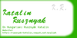 katalin rusznyak business card
